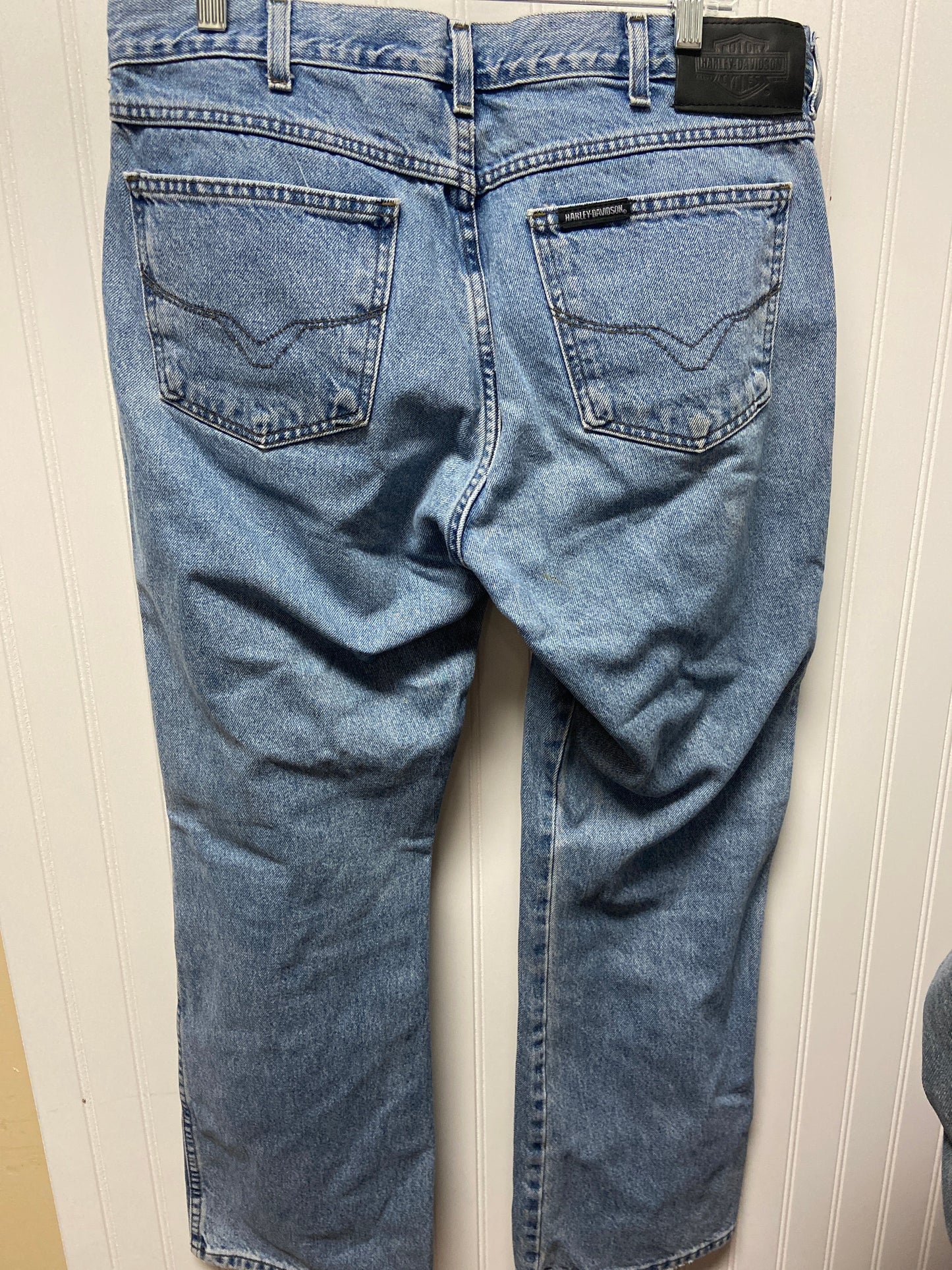 Blue Denim Jeans Boot Cut Harley Davidson, Size 16