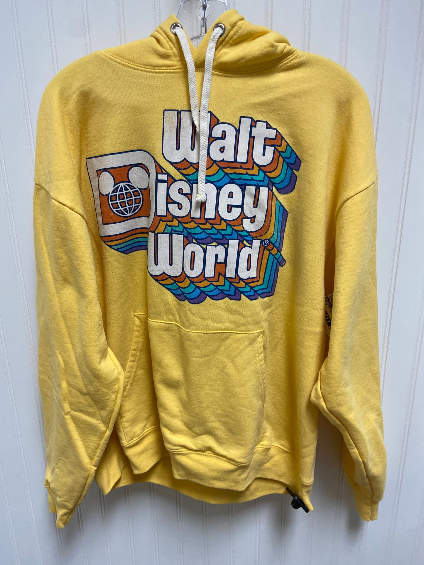 Sweatshirt Hoodie By Disney Store In Yellow, Size: L