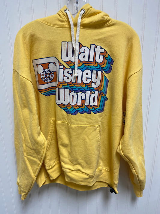 Sweatshirt Hoodie By Disney Store In Yellow, Size: L