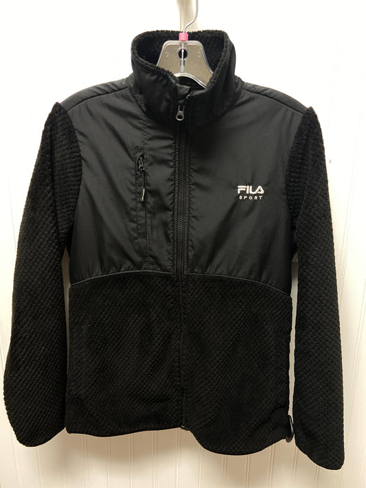 Athletic Jacket By Fila In Black, Size: S