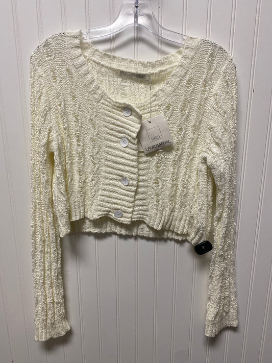 Sweater Cardigan By Clothes Mentor In Cream, Size: S