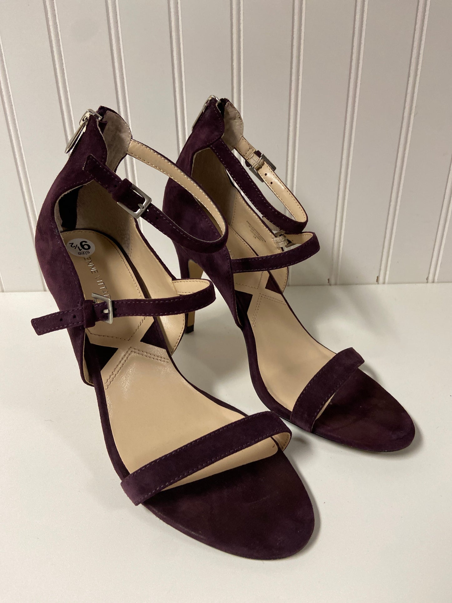 Shoes Heels Kitten By Adrienne Vittadini In Maroon, Size: 9.5