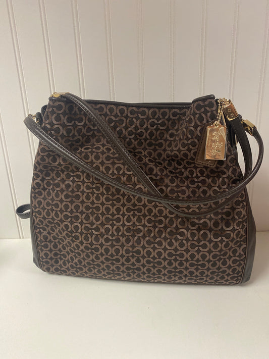 Brown Handbag Designer Coach, Size Medium