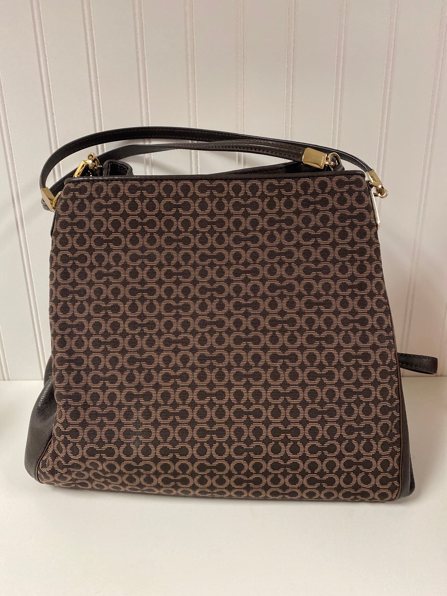 Brown Handbag Designer Coach, Size Medium