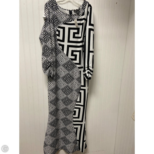 Dress Casual Maxi By Ashley Stewart In Black & White, Size: 1x