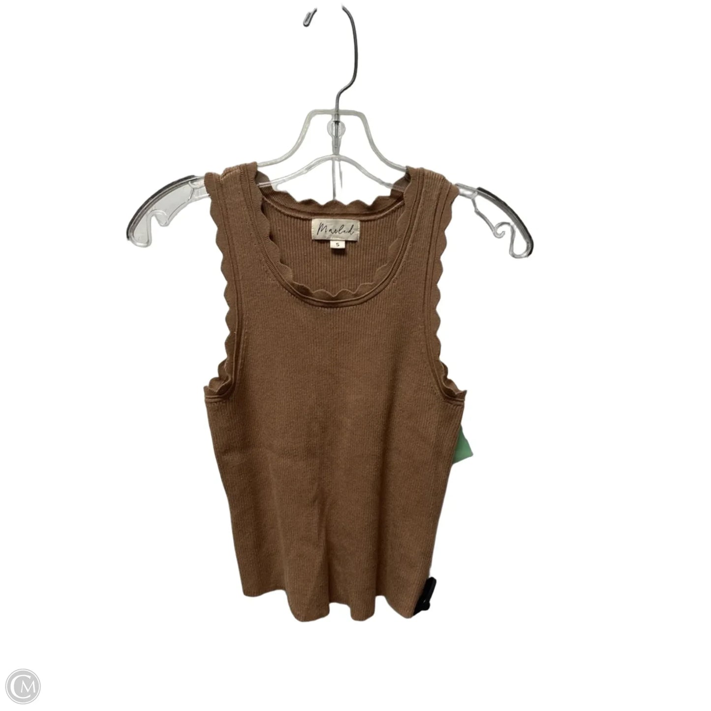 Top Sleeveless By Marled In Brown, Size: S