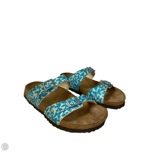 Sandals Flats By Birkenstock In Blue, Size: 10