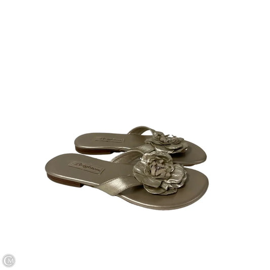 Sandals Flats By Brighton In Silver, Size: 7.5