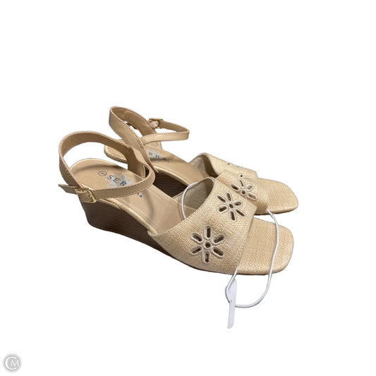 Shoes Heels Wedge By Serra In Brown, Size: 8