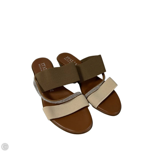 Shoes Heels Wedge By Italian Shoemakers In Beige, Size: 7.5