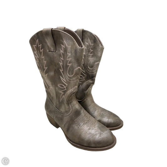 Boots Western By Xappeal In Silver, Size: 7.5