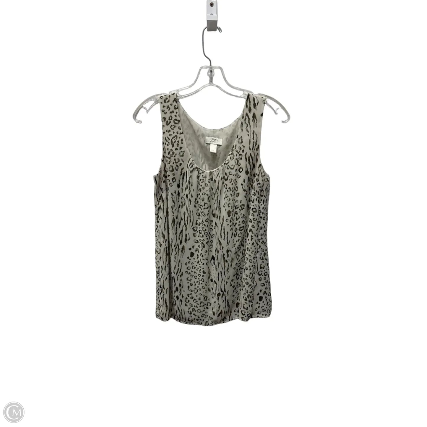 Top Sleeveless By Loft In Animal Print, Size: M