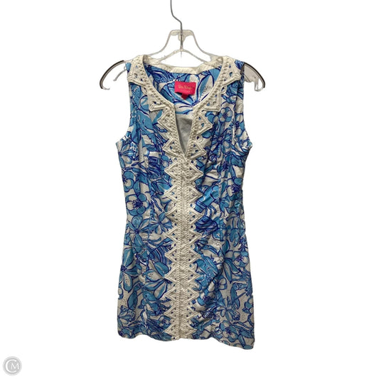 Dress Designer By Lilly Pulitzer In Blue & White, Size: M