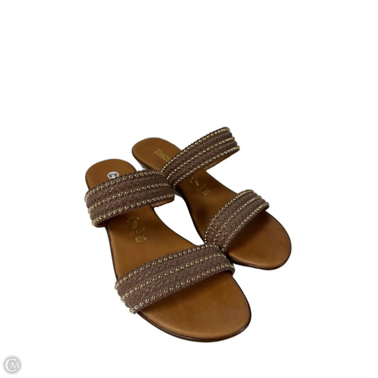 Shoes Heels Wedge By Toscanella In Brown, Size: 8.5