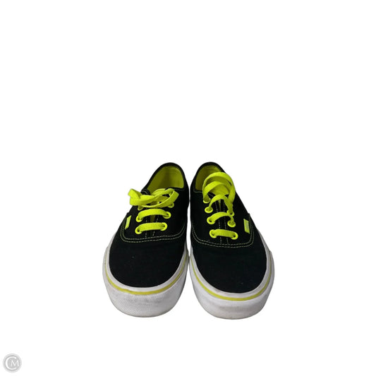 Shoes Flats By Vans In Black & Green, Size: 5