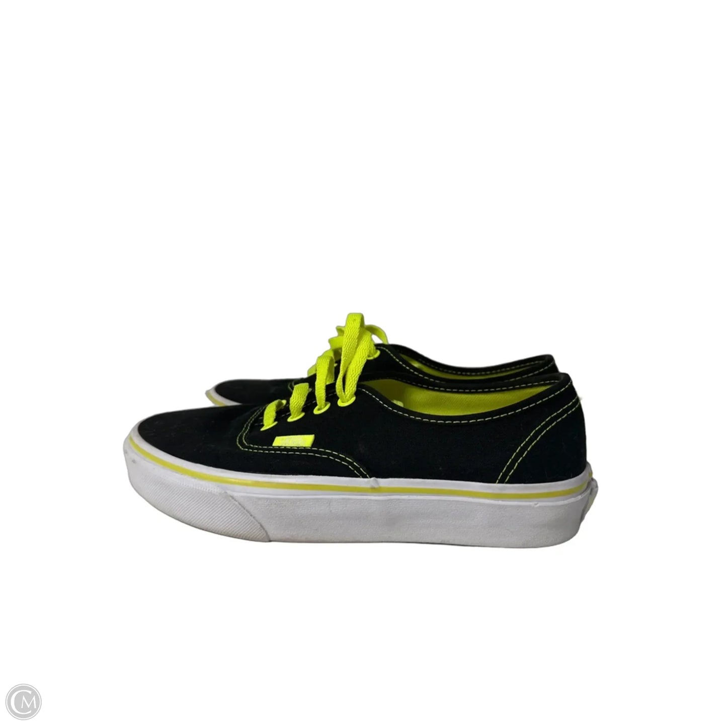 Shoes Flats By Vans In Black & Green, Size: 5