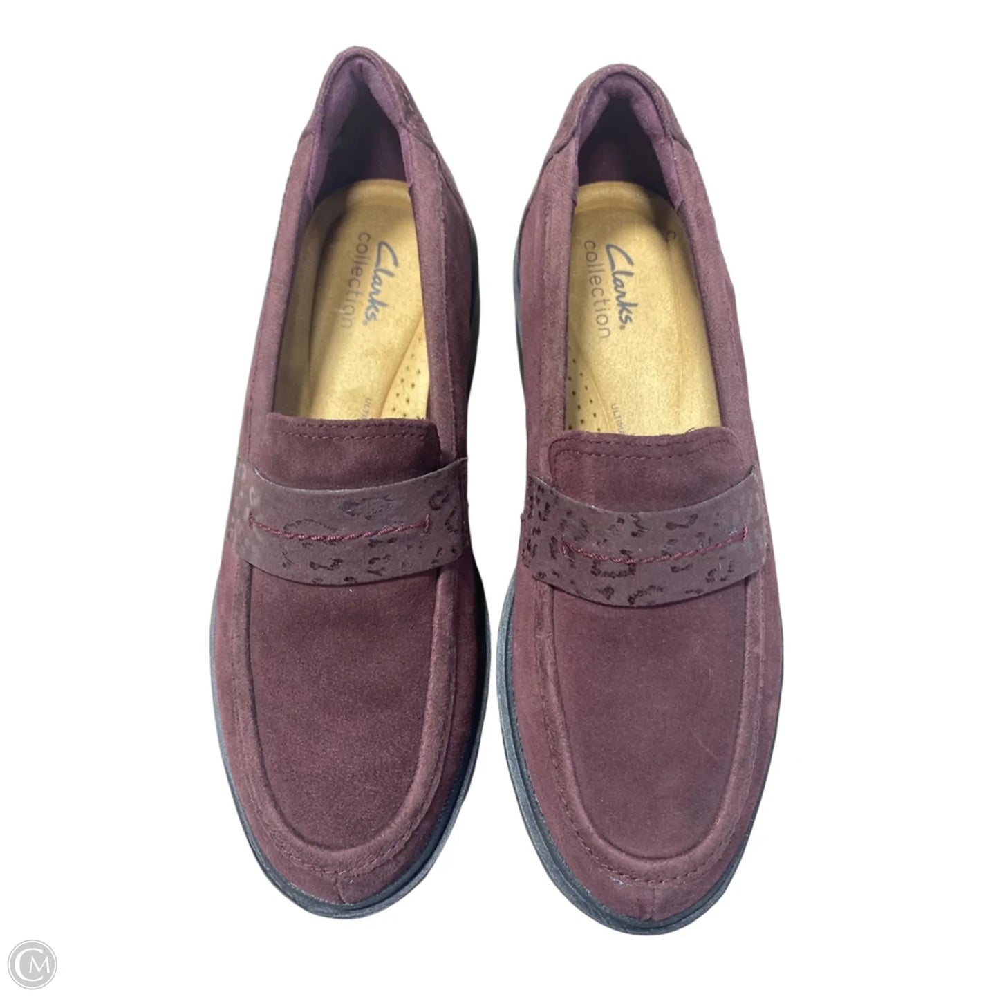 Shoes Flats By Clarks In Red, Size: 8