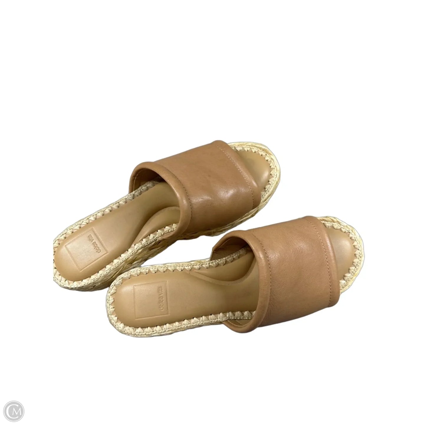 Sandals Heels Wedge By Dolce Vita In Tan, Size: 8