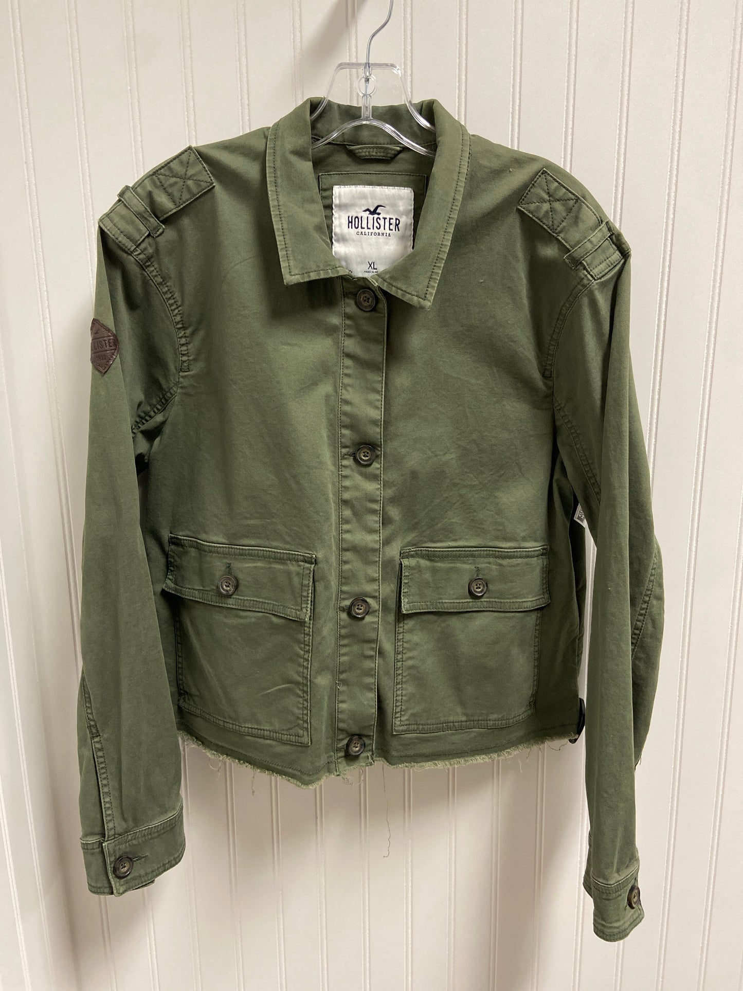 Jacket Utility By Hollister In Green, Size: Xl