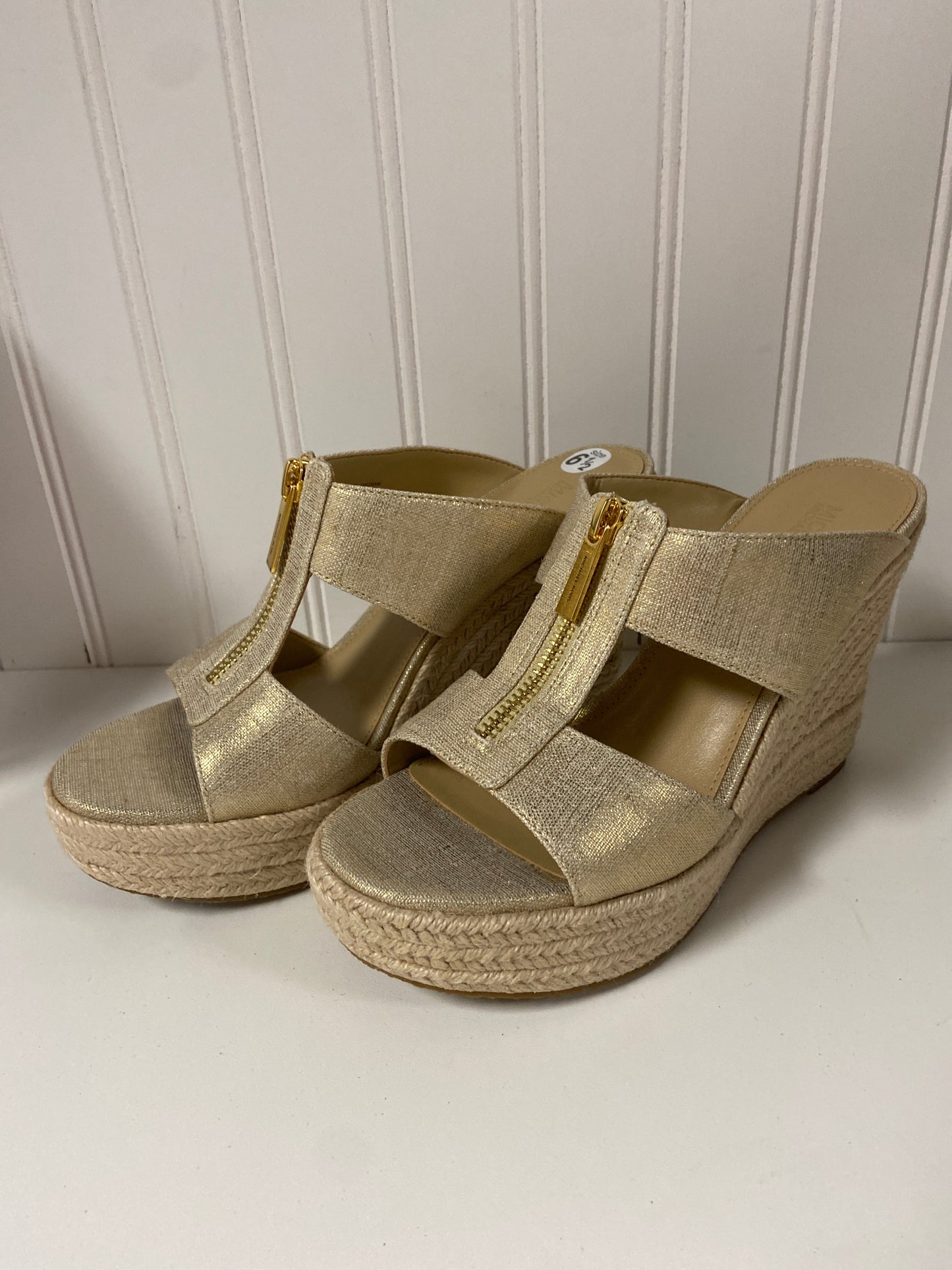 Shoes Designer By Michael Kors In Tan & Yellow, Size: 6.5