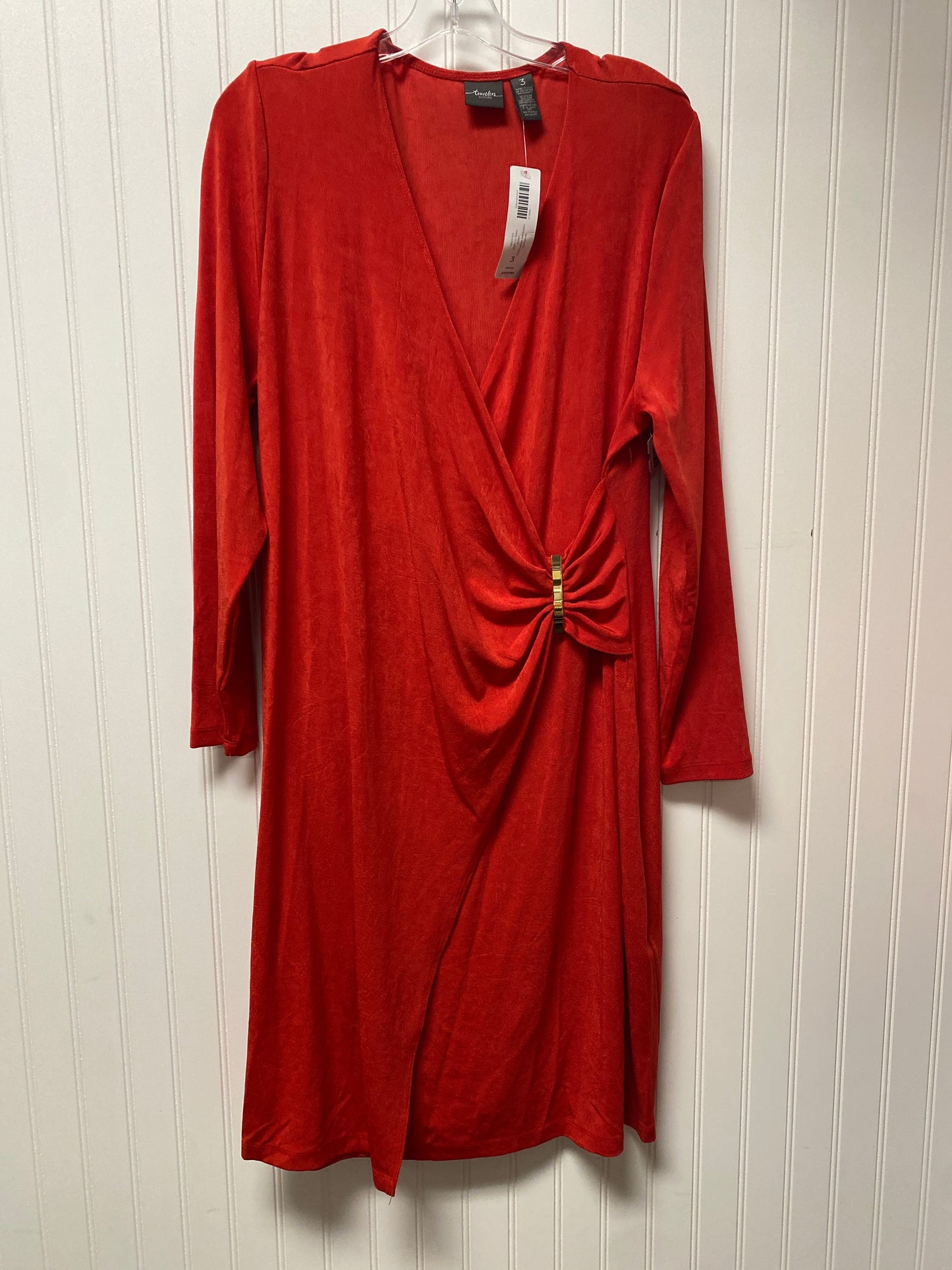 Dress Party Midi By Chicos In Red, Size: 3x