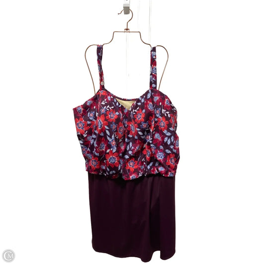 Swimsuit By Clothes Mentor In Purple, Size: 4x