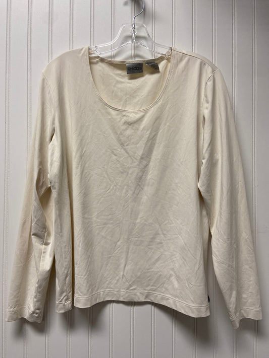 Top Long Sleeve By Chicos In Beige, Size: Xl