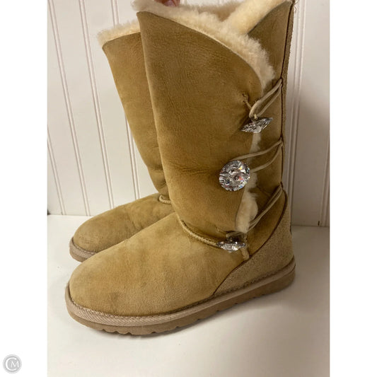 Boots Designer By Ugg In Brown, Size: 6