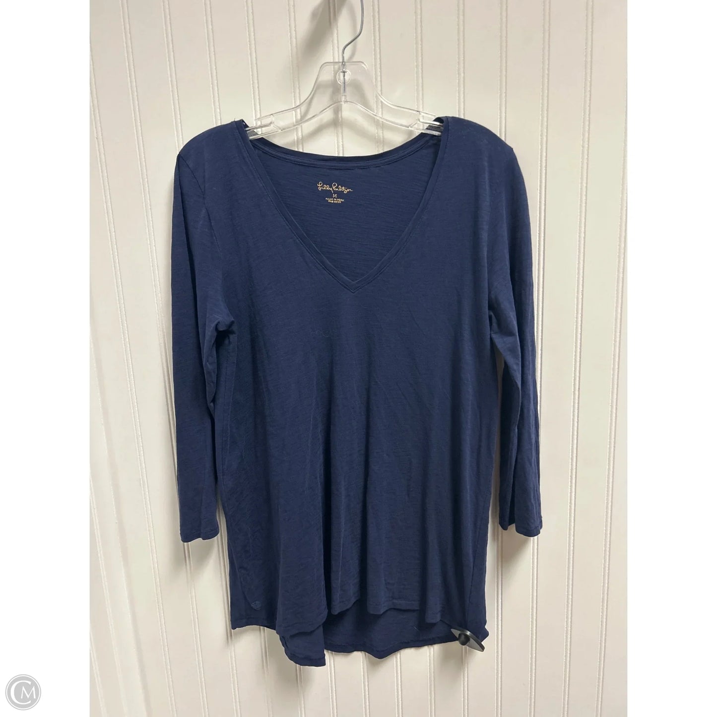 Top Long Sleeve Designer By Lilly Pulitzer In Blue, Size: M