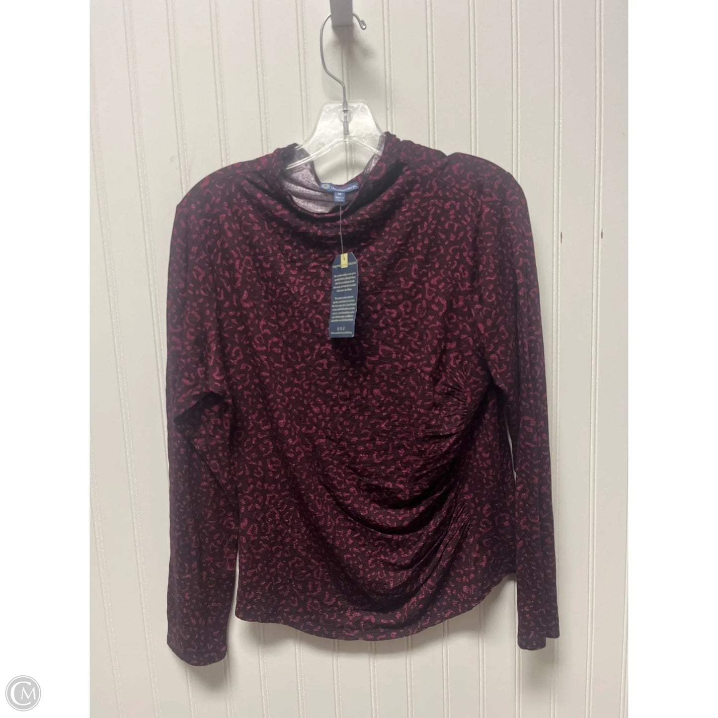 Top Long Sleeve By Democracy In Animal Print, Size: M