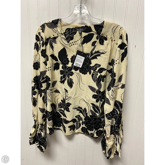 Top Long Sleeve By Nicole By Nicole Miller In Cream, Size: M