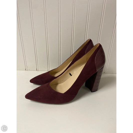 Shoes Heels Block By Nine West In Red, Size: 7.5