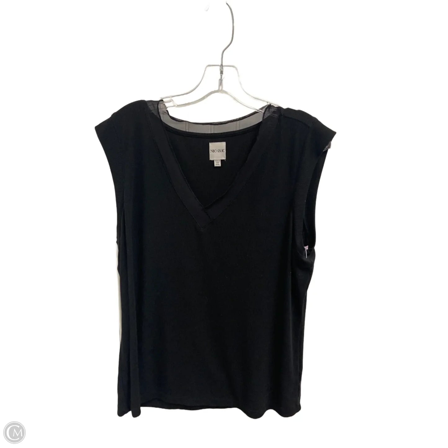 Top Sleeveless By Nic + Zoe In Black, Size: 1x