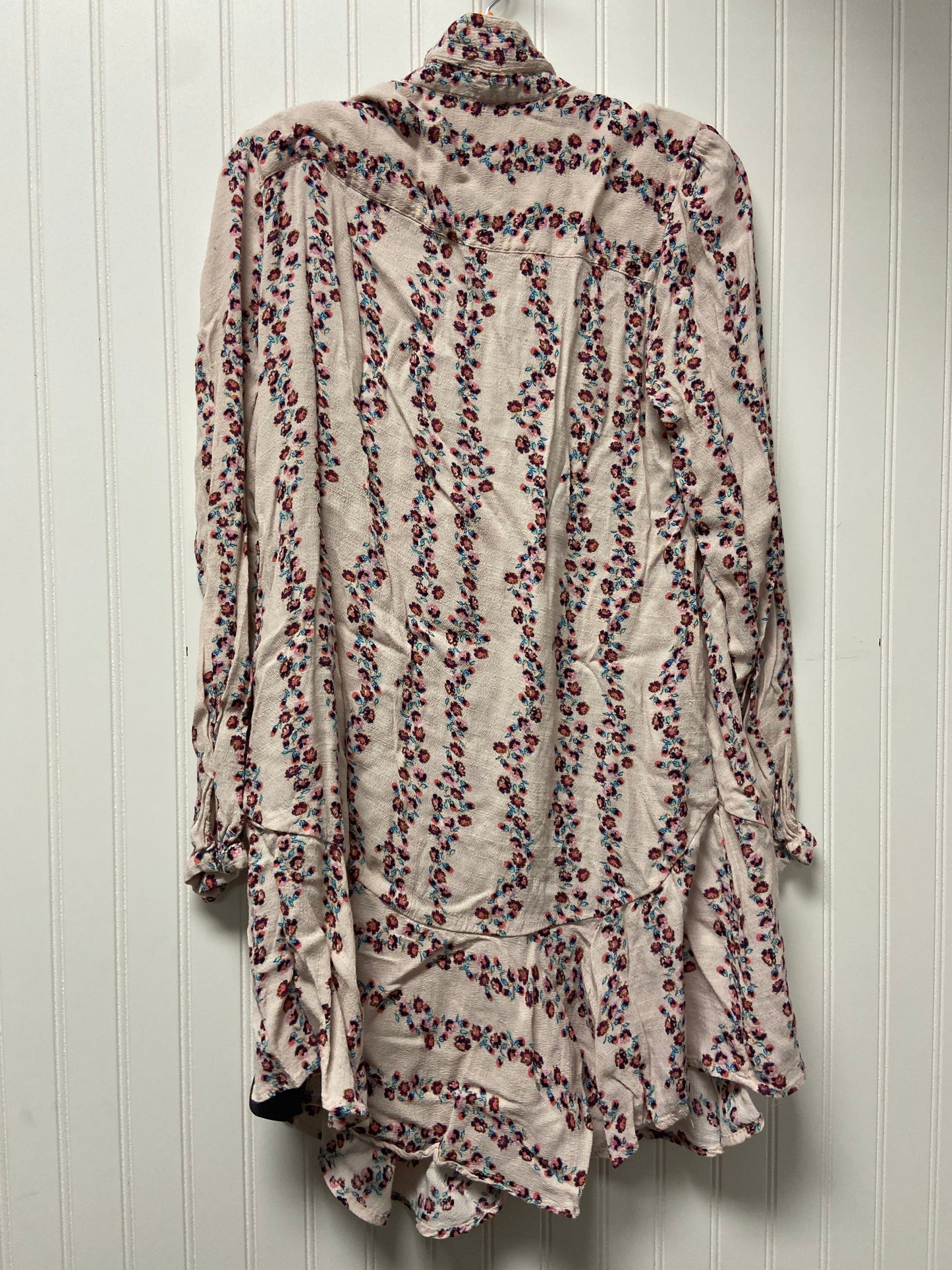 Top Long Sleeve By Free People In Floral Print, Size: L