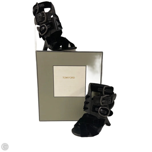Sandals Luxury Designer By Tom Ford In Black, Size: 6.5