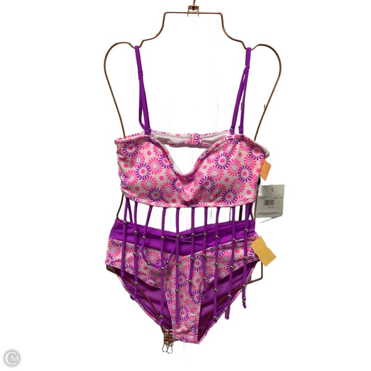 Swimsuit 2pc By Clothes Mentor In Purple, Size: L