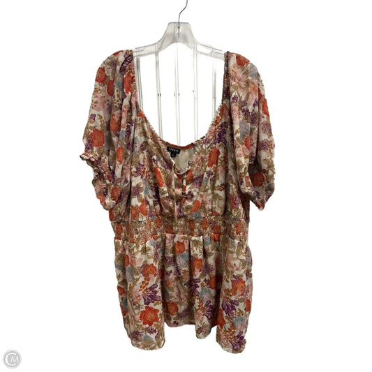 Top Short Sleeve By Torrid In Floral Print, Size: 4x