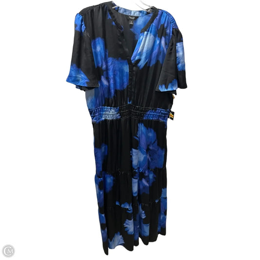Dress Casual Maxi By Simply Vera In Black & Blue, Size: Xl