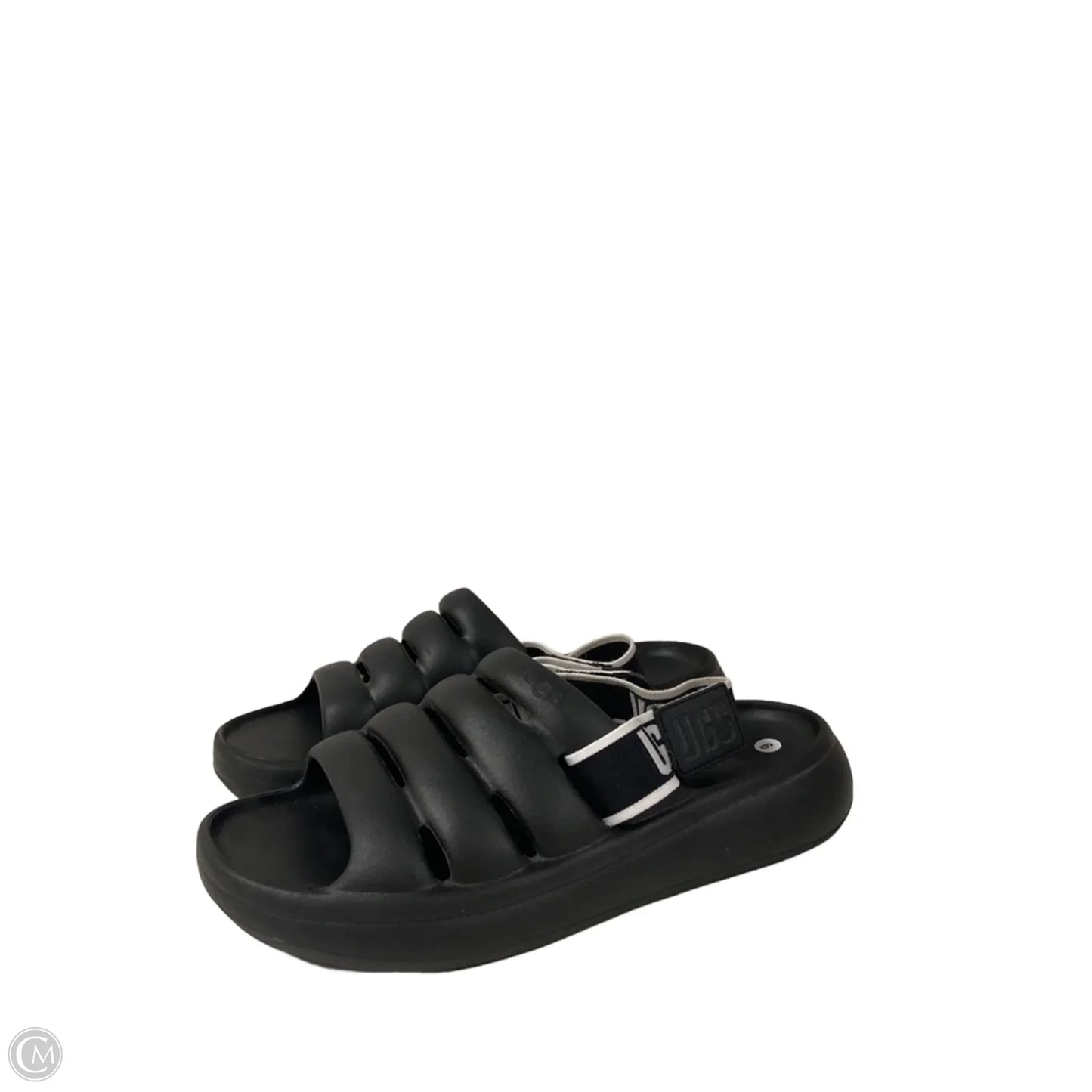 Slippers Designer By Ugg In Black, Size: 9