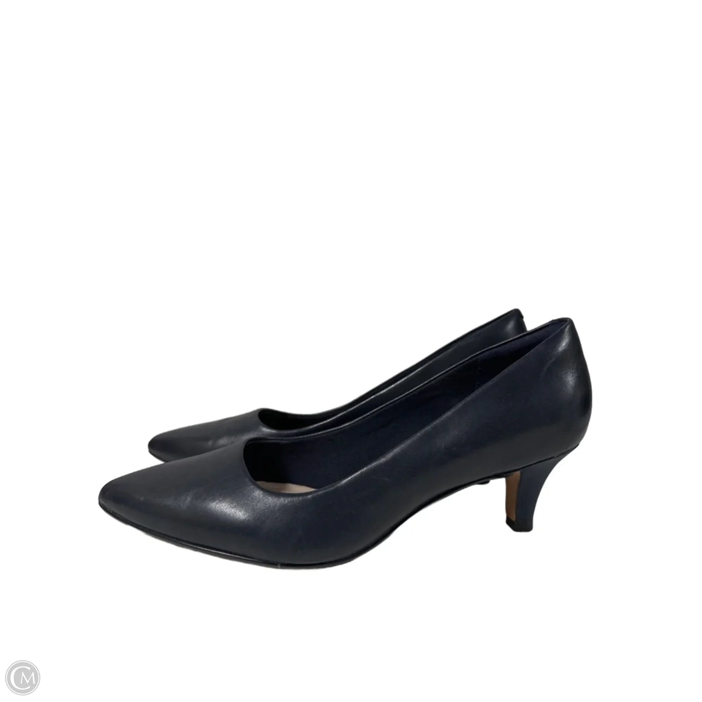 Shoes Heels Block By Clarks In Navy, Size: 9