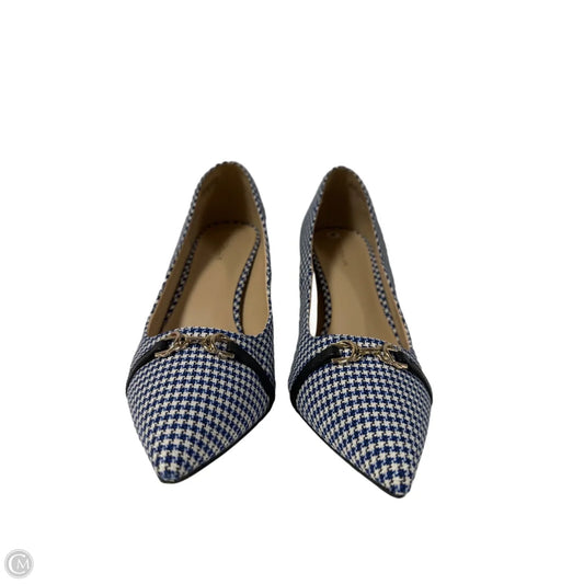 Shoes Heels Stiletto By Ann Taylor In Blue & White, Size: 8