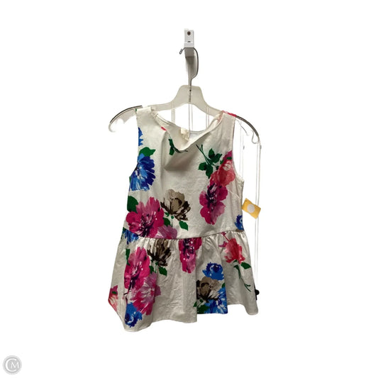Top Sleeveless Designer By Kate Spade In Floral Print, Size: S