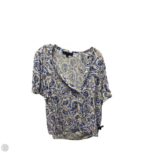 Top Short Sleeve By Tommy Hilfiger In Blue, Size: L