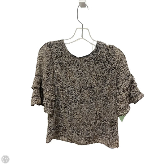 Top Short Sleeve By Cece In Animal Print, Size: Xs