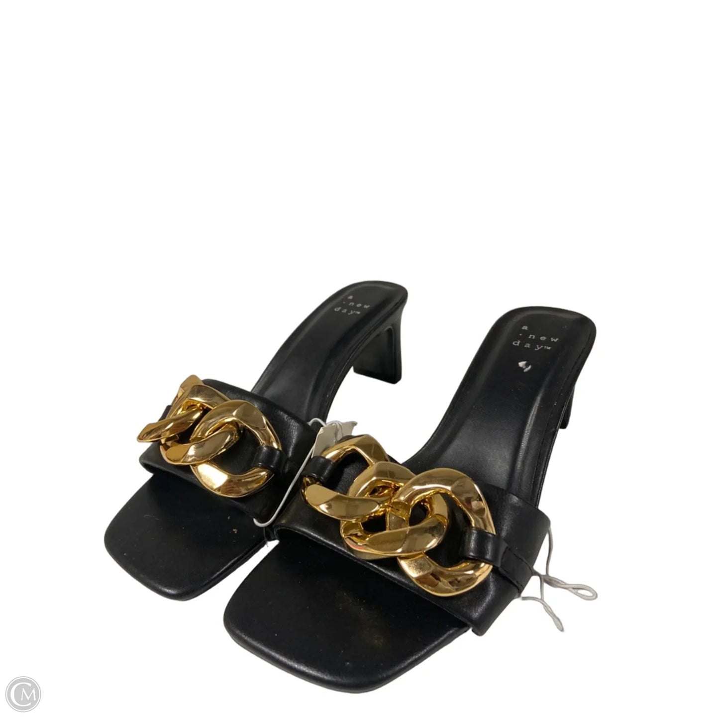 Sandals Heels Kitten By A New Day In Black, Size: 7