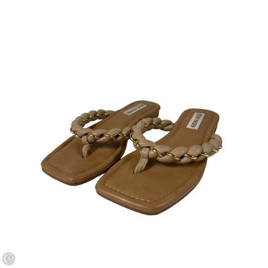 Sandals Flats By Steve Madden In Tan, Size: 6