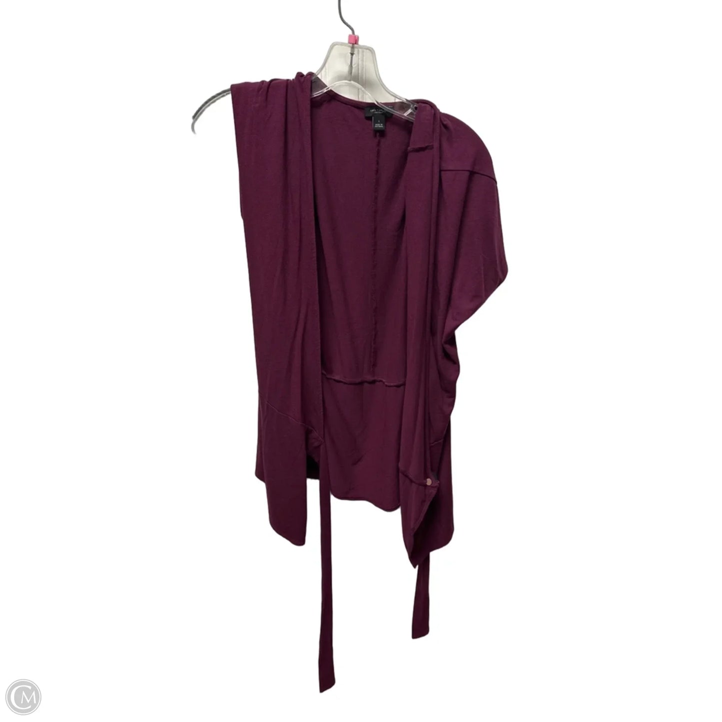 Top Short Sleeve By Ann Taylor In Purple, Size: L