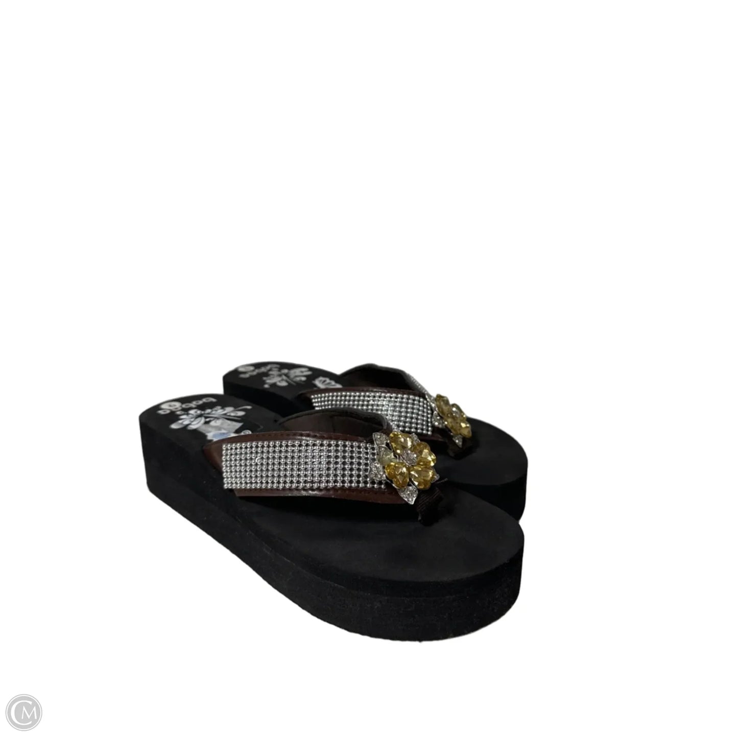 Sandals Heels Platform By Clothes Mentor In Black, Size: 9