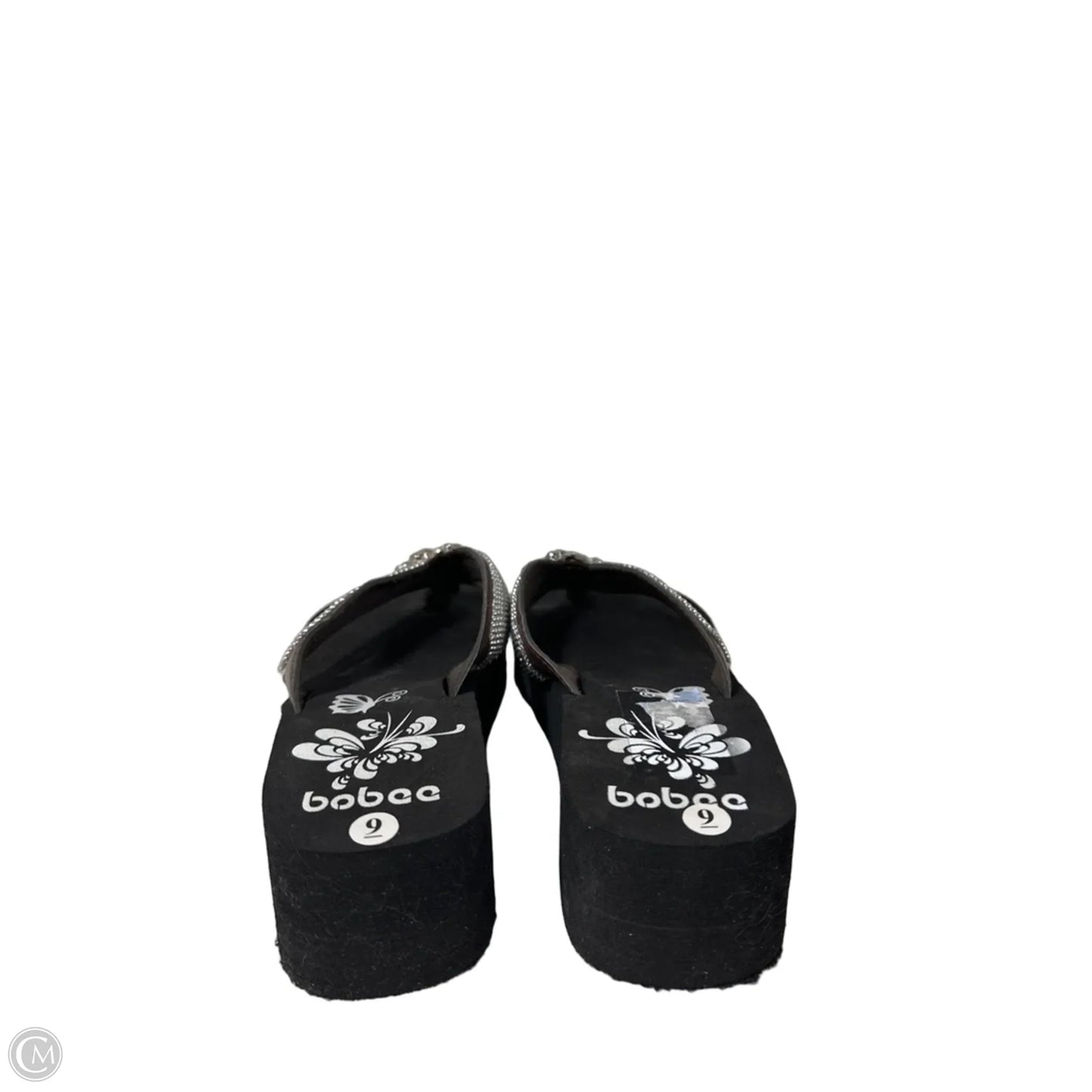 Sandals Heels Platform By Clothes Mentor In Black, Size: 9