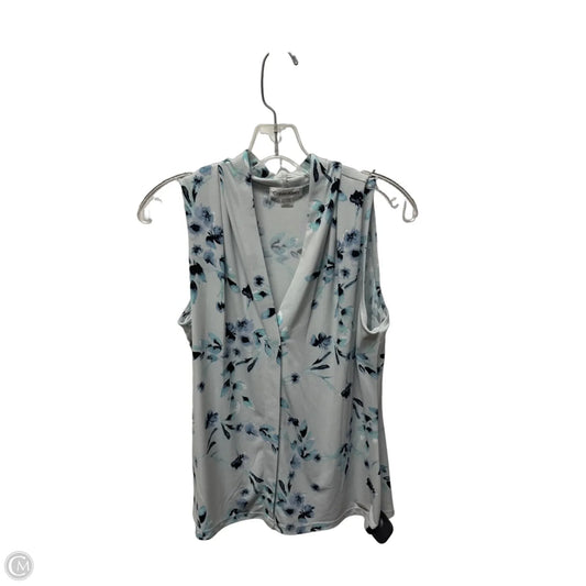 Top Sleeveless By Calvin Klein In Blue, Size: S